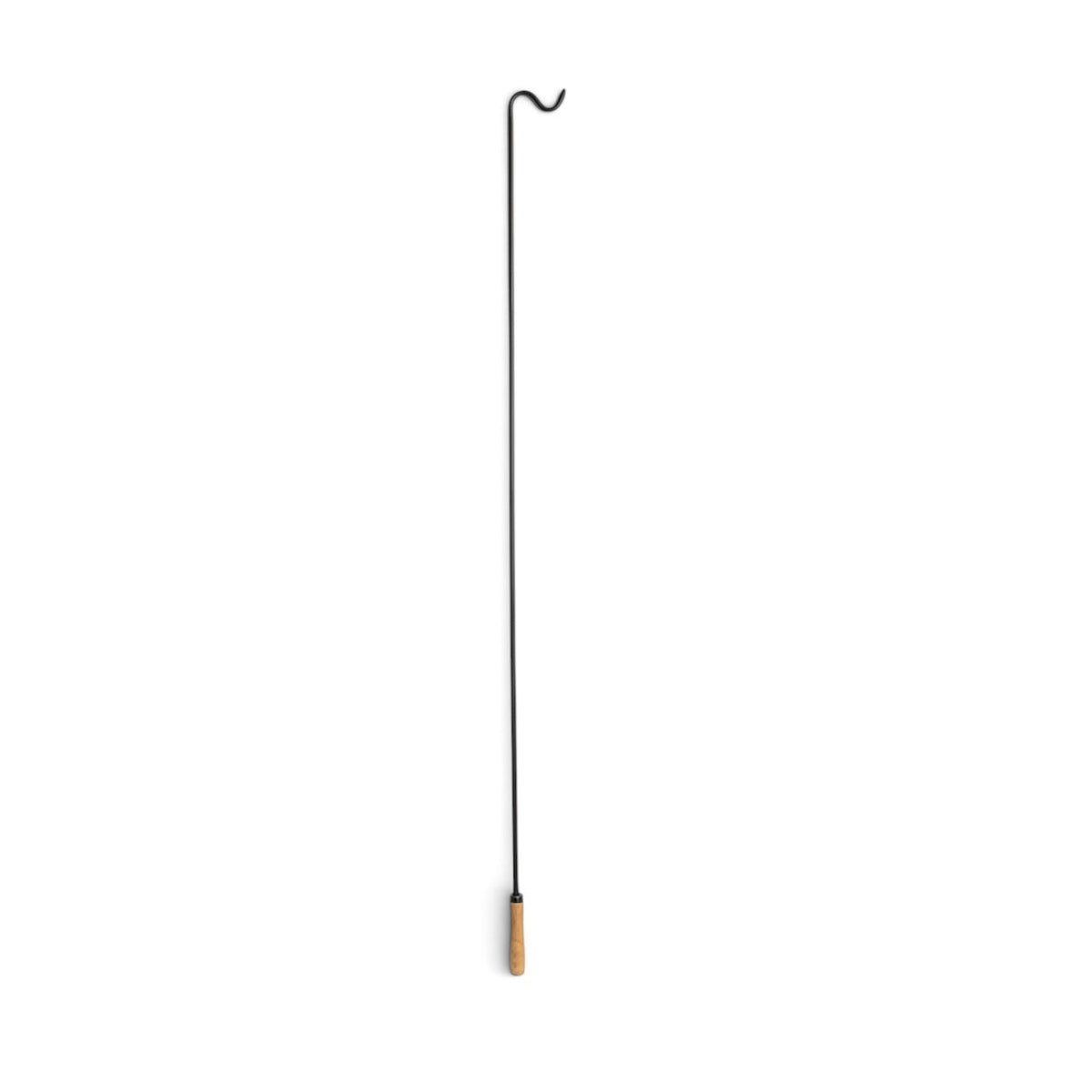 Galghållare med naturfärgat trähandtag, svart, 130 cm