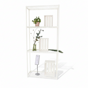 Hylla - TUBO (B 91 x D 46 x H 220 cm.) - vit glans