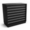 Frame-disk. Bred modul, svart. B110 - rillpanel front
