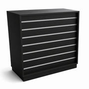 Frame-disk. Bred modul, svart. B110 - rillpanel front