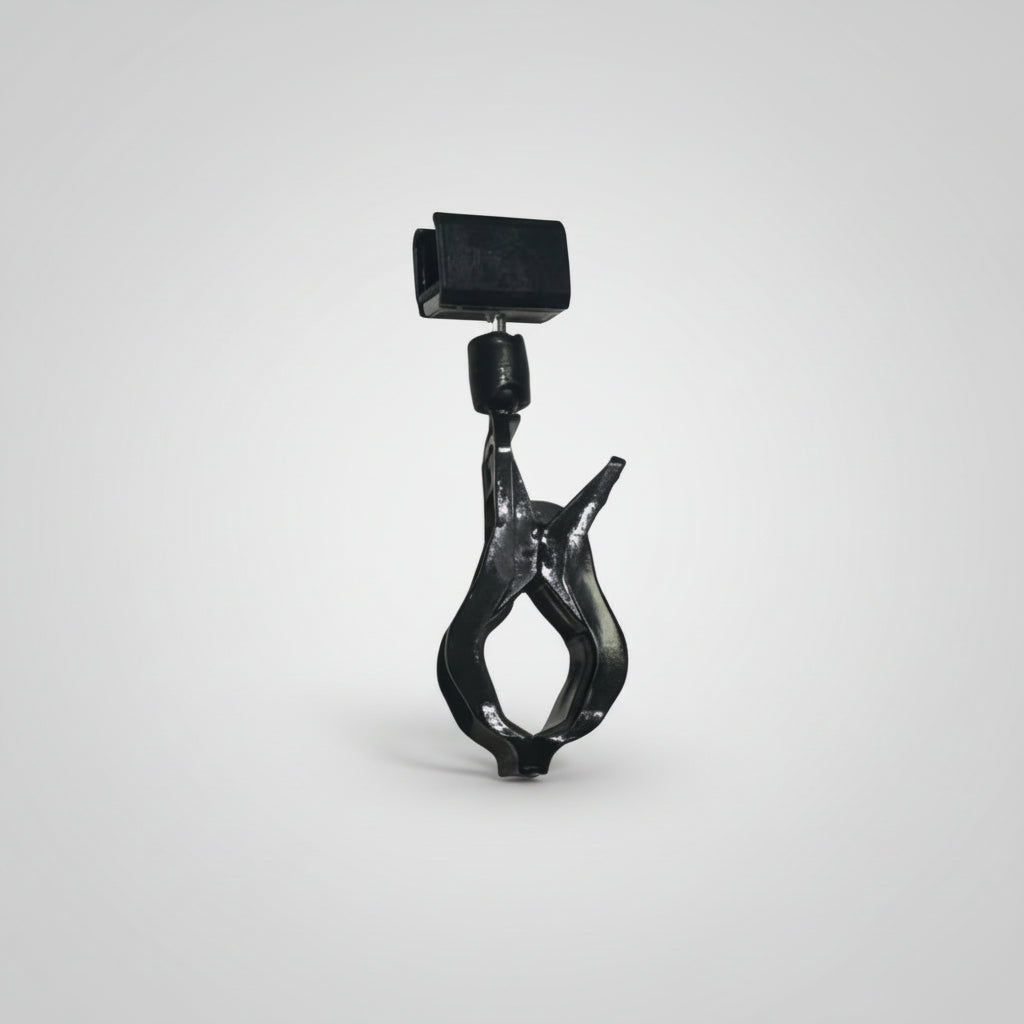 Clear Grip skilteholder med clips til plastramme i sort