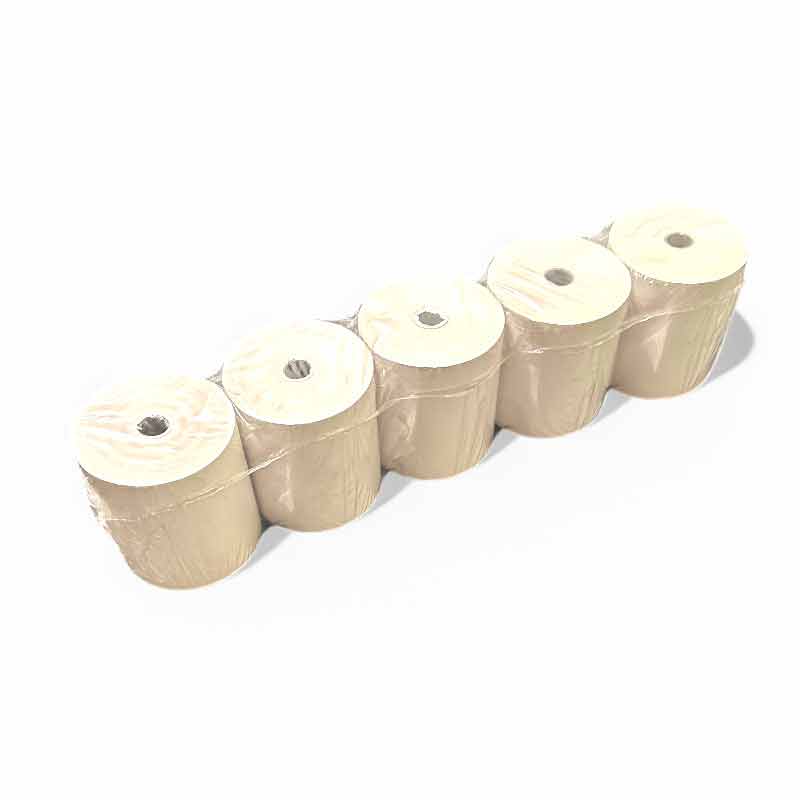 Bonrulle, termo, B 80mm Ø80, kärndiameter 12 mm, längd 80 m, förpackad med 5 rullar