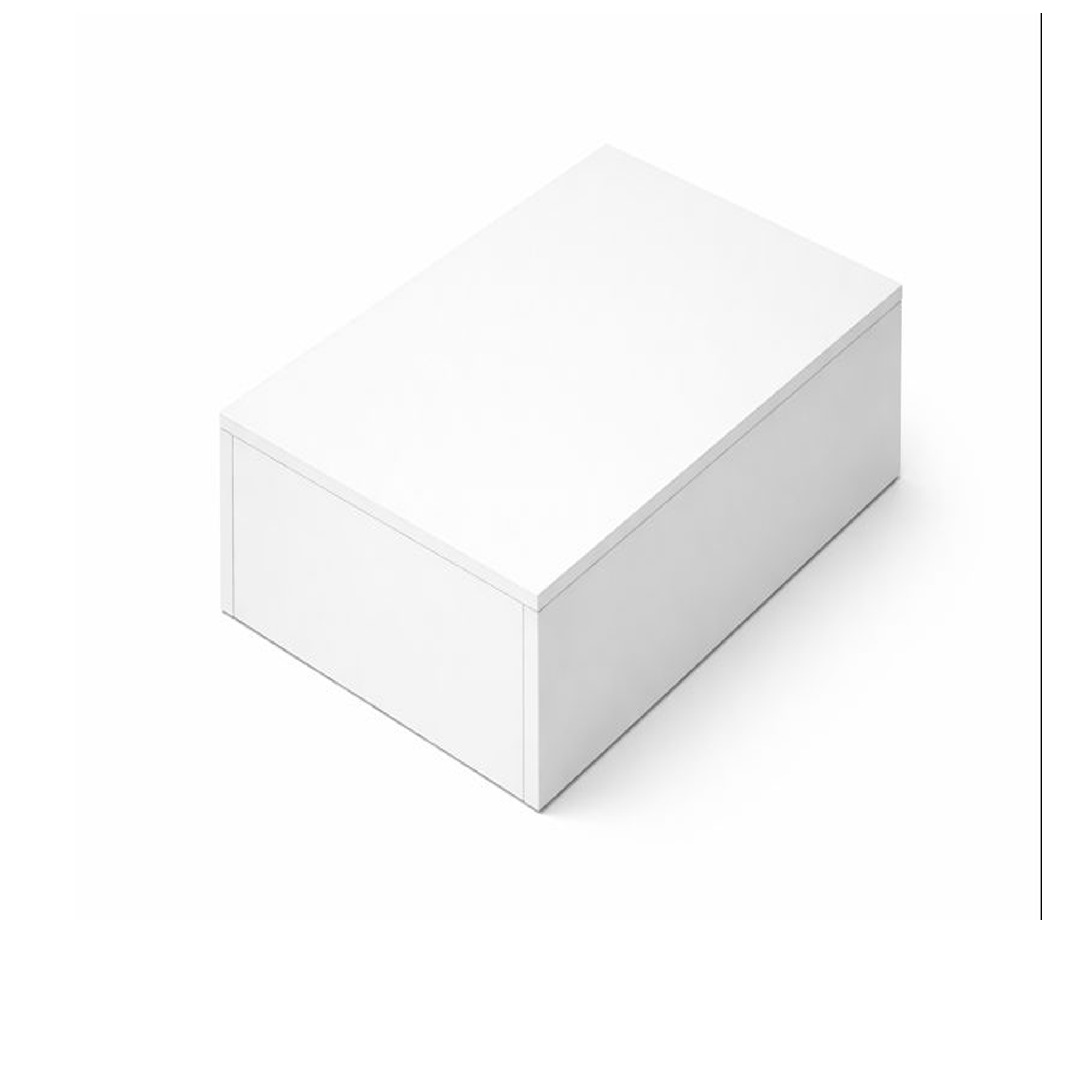 Podie. Vit melamin. 50 x 40 x H20 cm.