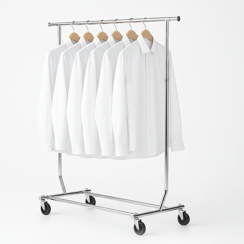 Disco I, helt sammenklappeligt, justerbar, krom, B128-188 x H145-170 cm