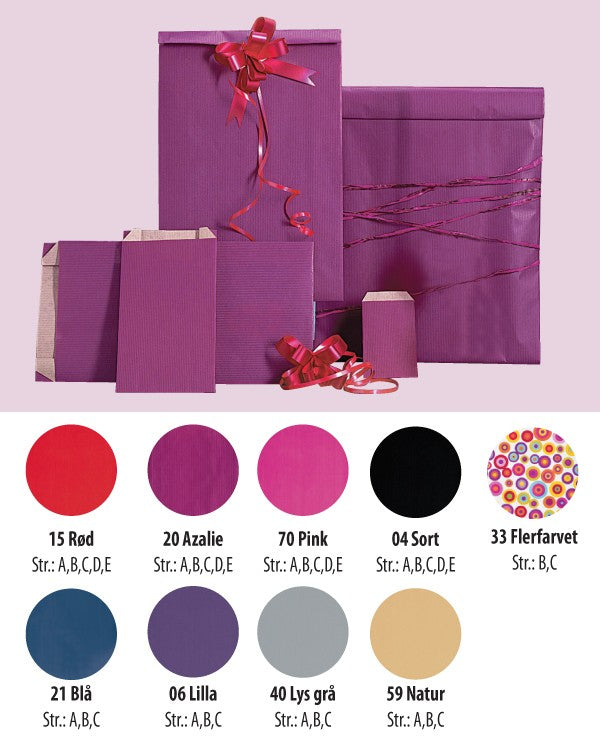 Presentpåse av kraftpapper, blå, 250 st./förpackning, 12 x 4 x H20 cm