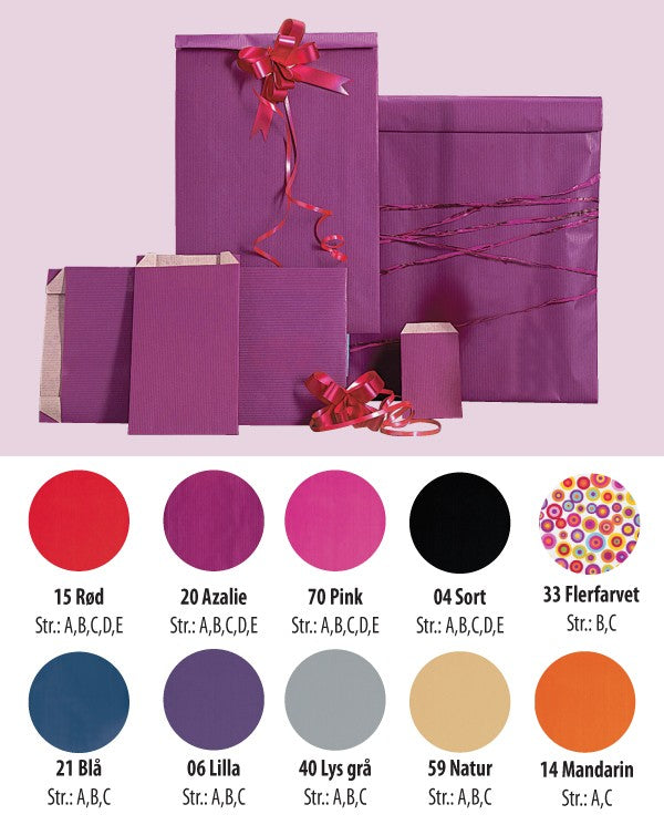 Presentpåse av kraftpapper, ljusgrå, förpackning om 250 st., 18 x 6 x H35 cm