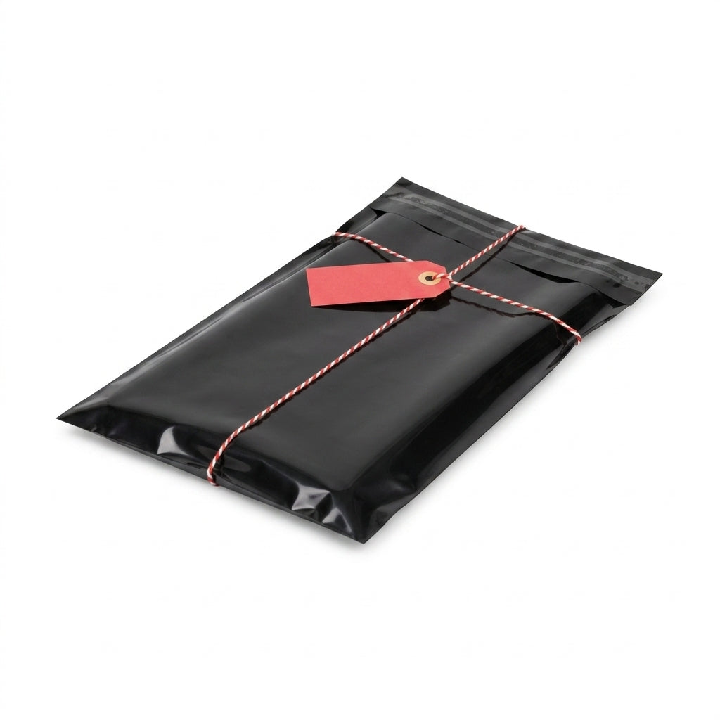 Sort gavepose med tapelukning, 30 x H44 cm