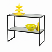 HAPPY! Utplaceringsbord med frostade glasskivor. B94 x D40 x H82 cm.