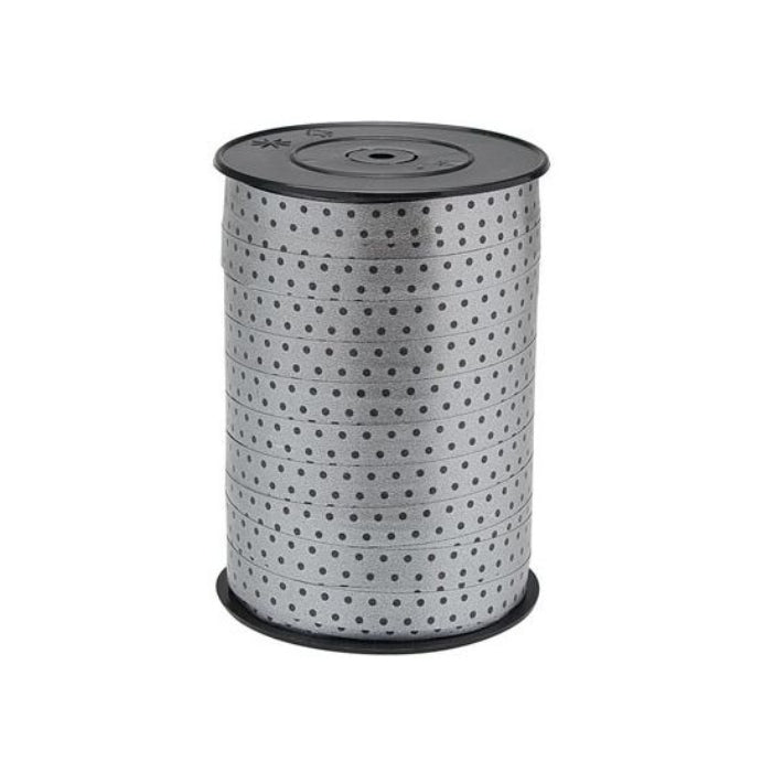 Presentband. Silver med silverprickar. 10 x 225 mtr.