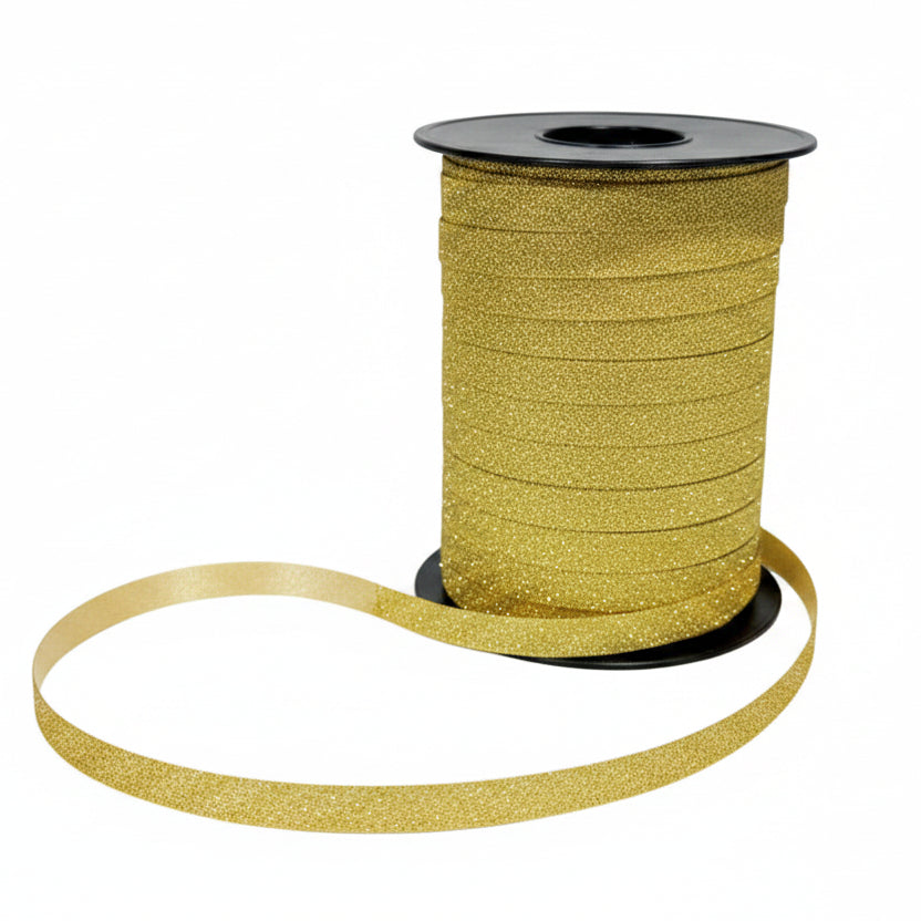 Presentband - Guldglitter. 10 x 225 mtr.