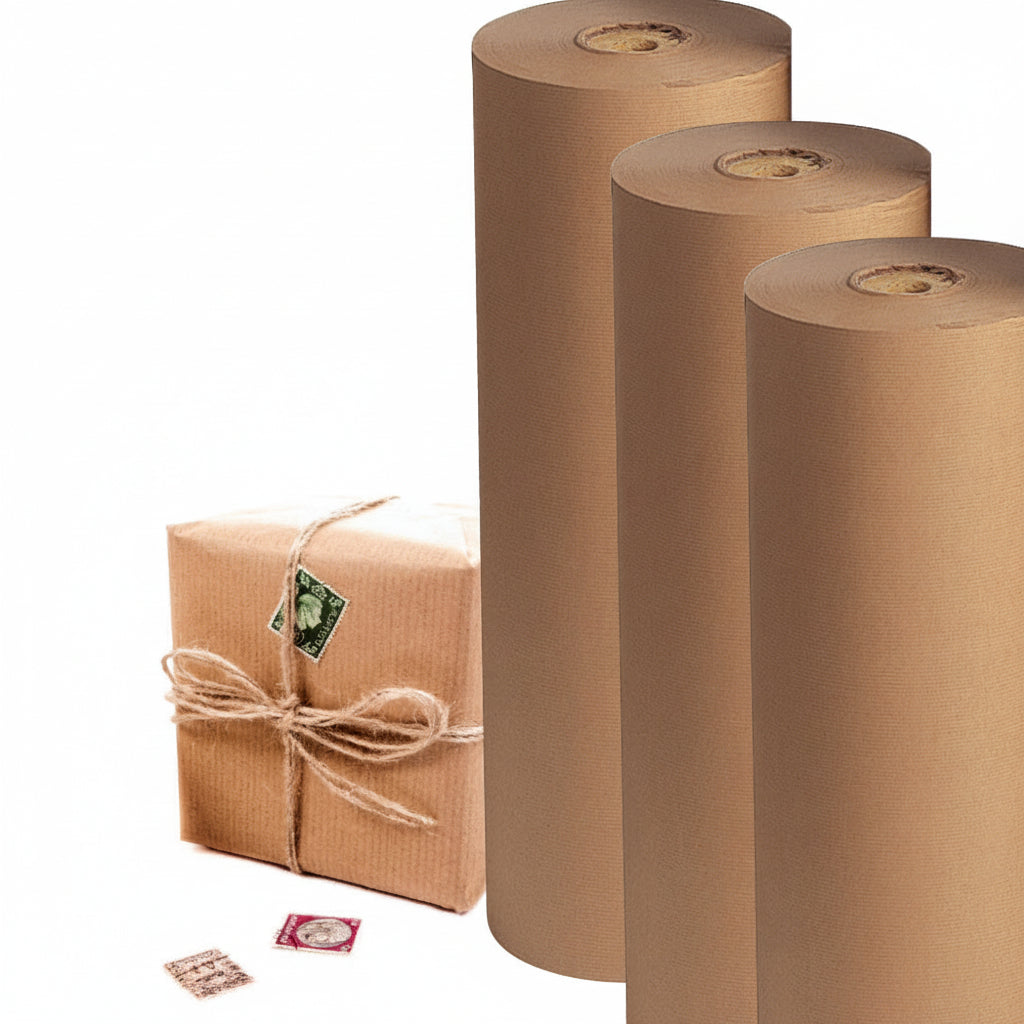Paketpapper B 65 cm x 350 m - Kraftig. Brun