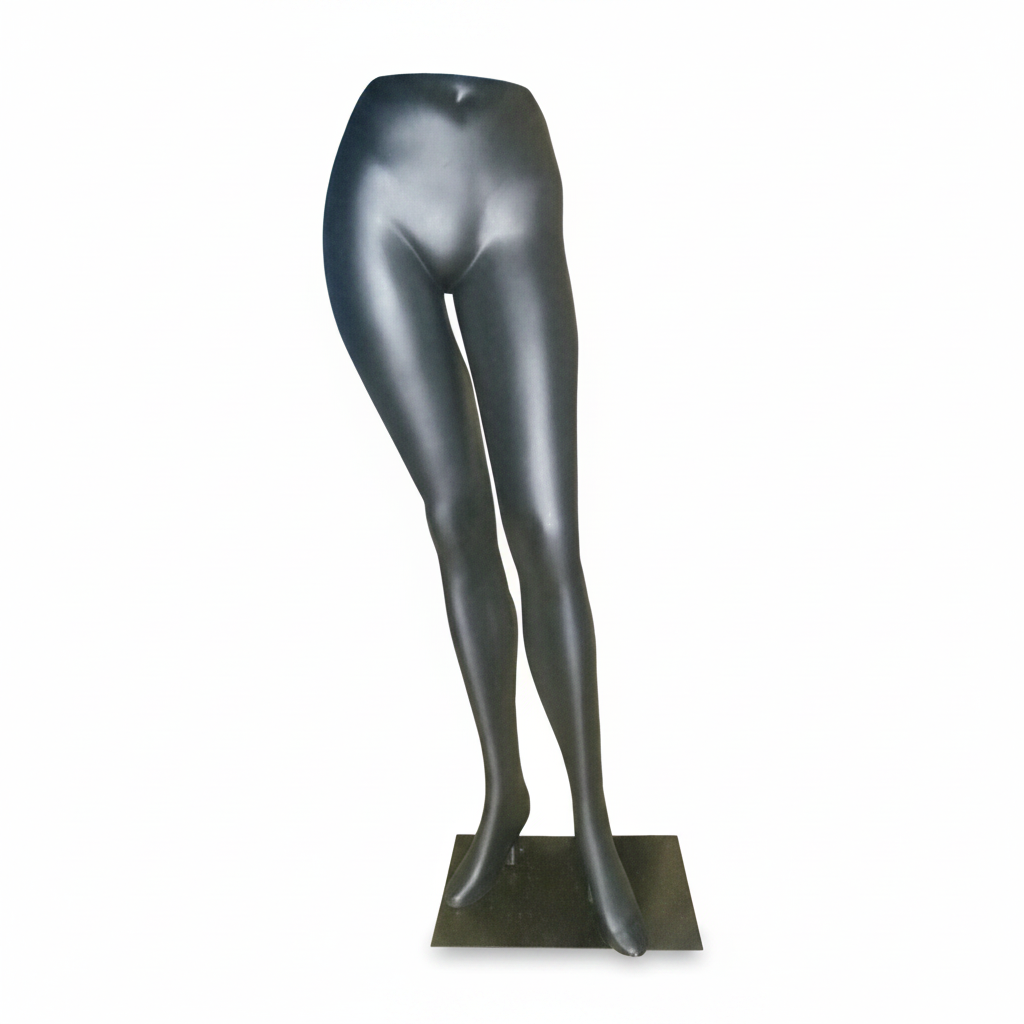 5400 damocktorso, ben - svart. Metallfotplatta. Mannequindel underdel. Höftvrid och häl kan tas av.