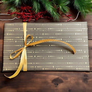 Julpapper B 50 cm. Svart m/stjärnfall. 100 mtr *