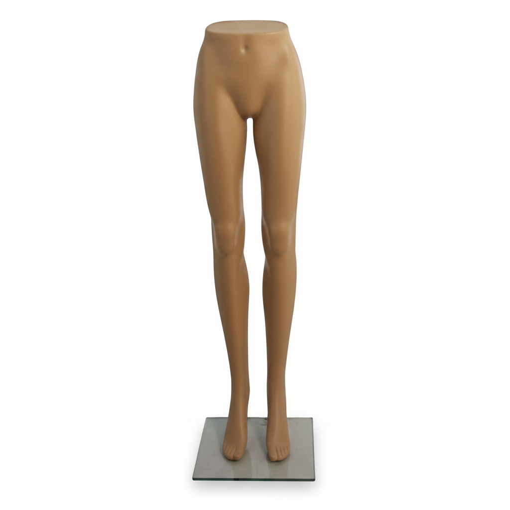 Mannekinsben. Dam - Nude. Glasfot H. 111 cm.