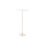T-display - Höjdjusterbar. Vit. H43-81 cm. Fyrkantig fot - smyckesdisplay