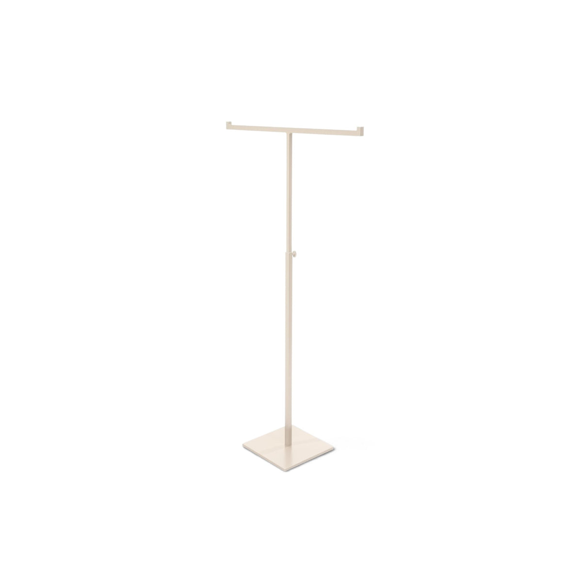 T-display - Höjdjusterbar. Vit. H43-81 cm. Fyrkantig fot - smyckesdisplay