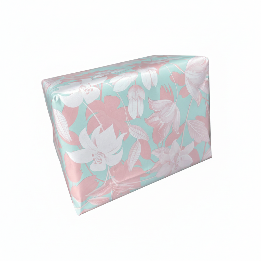 Presentpapper B 57 cm. Ljus nyans, bestruket papper. 150 m.