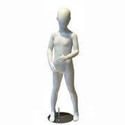 Børnemannequin, 6-8 år, H 122 cm, med hoved. Hvid