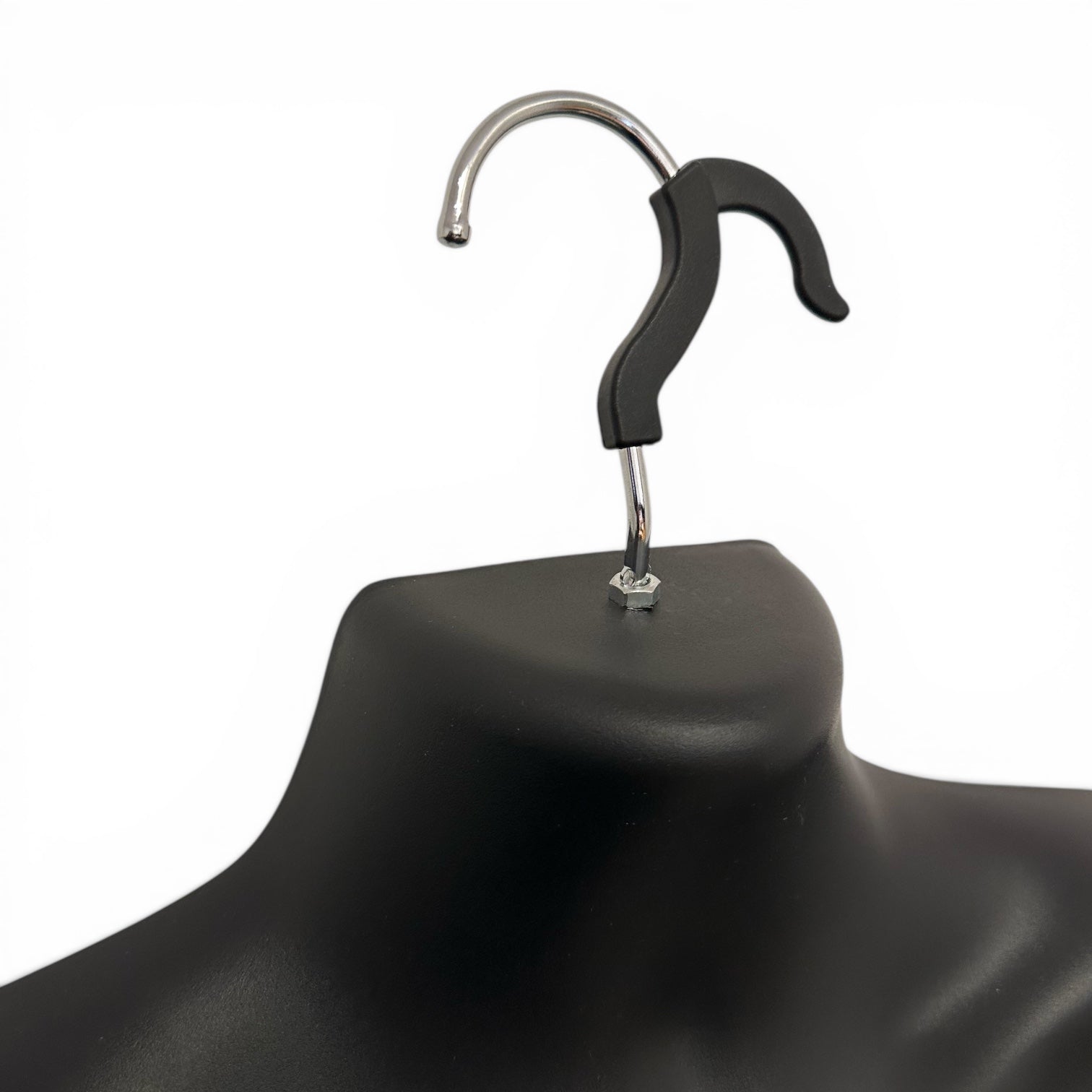 Hængetorso, herr, kort, med front och krok, svart, H70 cm