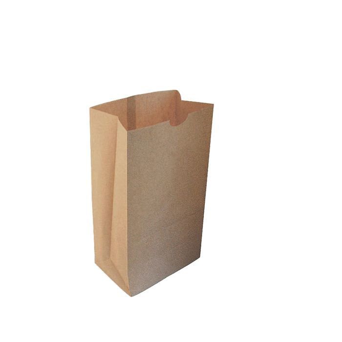 Papperspåse. H 24,5 cm. 250 st. Med bottenplatta, natur