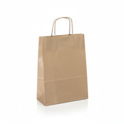 Papperspåse med vridet handtag, natur, förpackning om 50 st., 24 x 11 x H31 cm