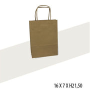 Papirspose - Lille - 50 stk.- natur. B 16 x D 7 x H 21,5 cm.