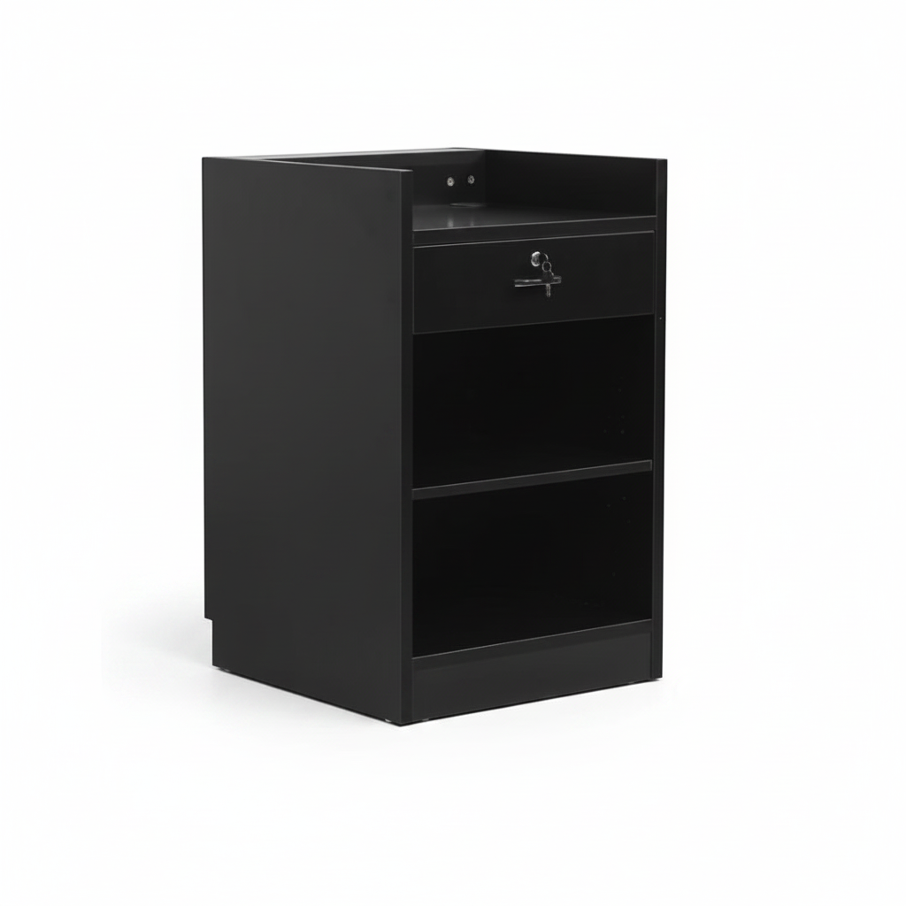 MADS smal butiksdisk, svart B 60 - rillpanelfront