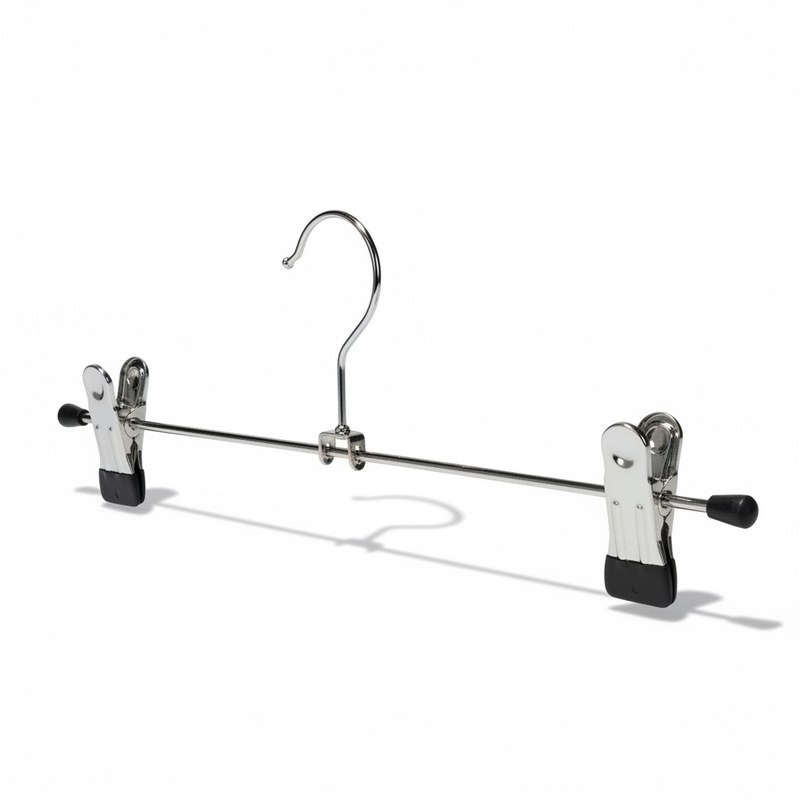Klämhängare, metallhängare (B 30 cm.) - 100 st. Svart. Byxhängare