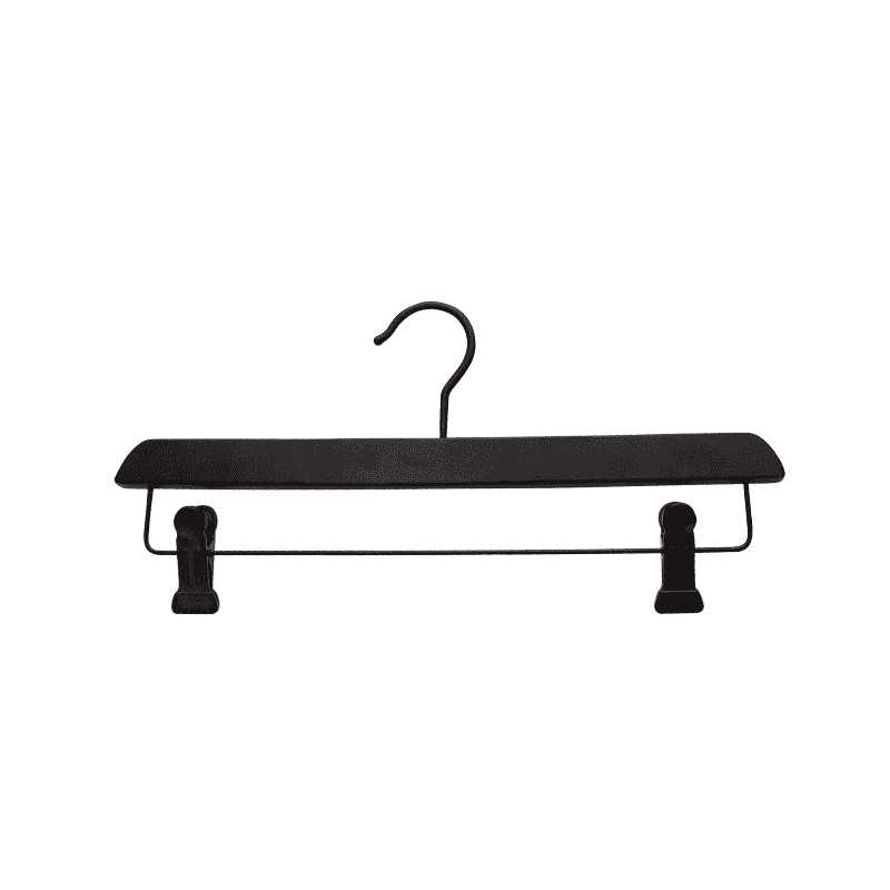 Blank sort Vesterhavs buksebøjle med sorte plastklemmer, 35 cm