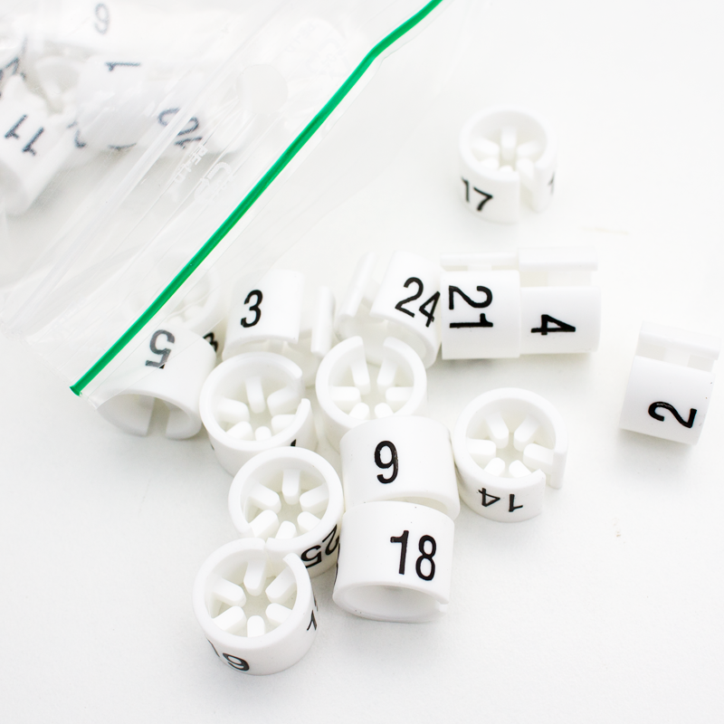 Mini-bitar, vit. Intervall: 101 - 125