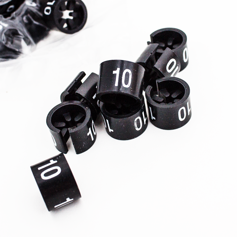 Mini-bitar - Svart - 100 st per påse. Välj storlek