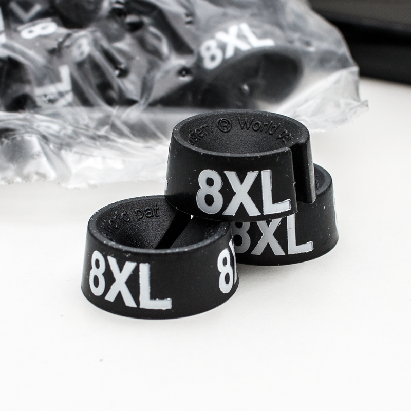 Storleksetiketter - Svart - 25 st per påse. Välj storlek