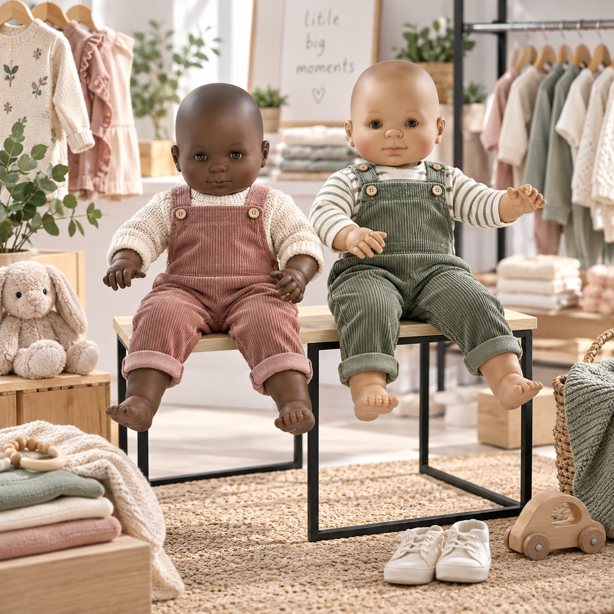 Babymannekäng. H 60 cm. Ljus hudfärg