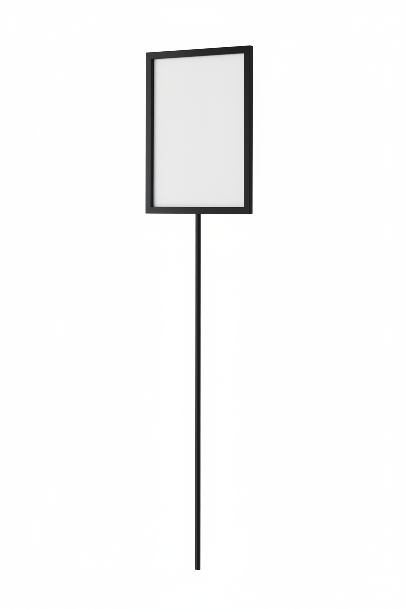 Skilteholder, A4, til Joystativ, sort, 80 cm