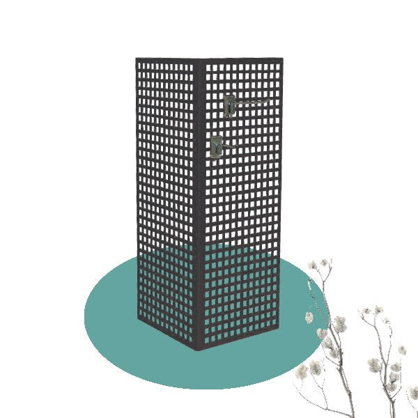 Svart vinklad metalldisplay – set om 2 st. Pris per styck