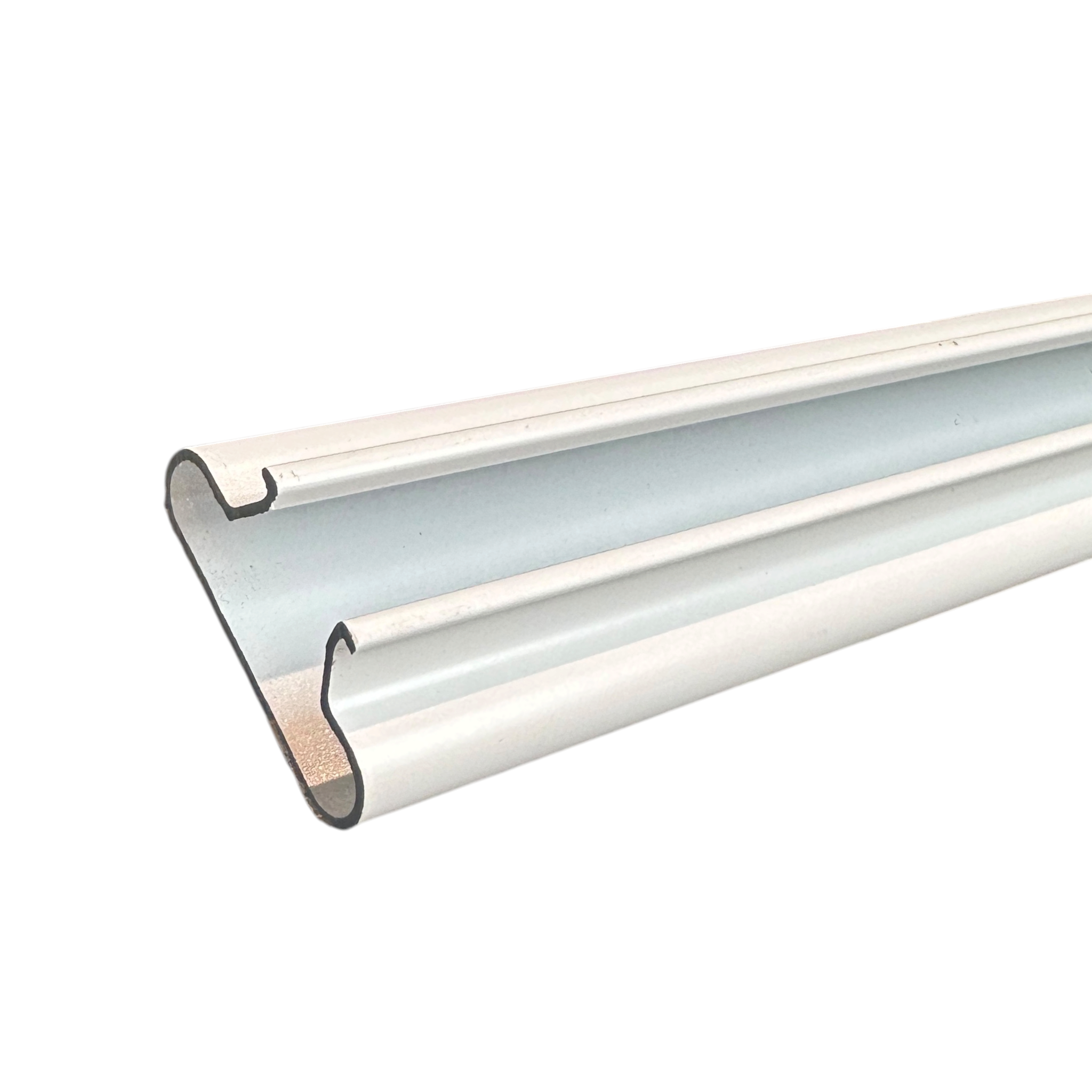 Rillad panel - standard (120 x 240 cm) - ek-look aluminiumlister i färgen vit