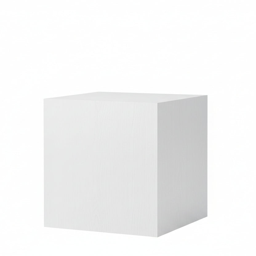 Hvidt melaminpodie 40 x 40 x H50 cm