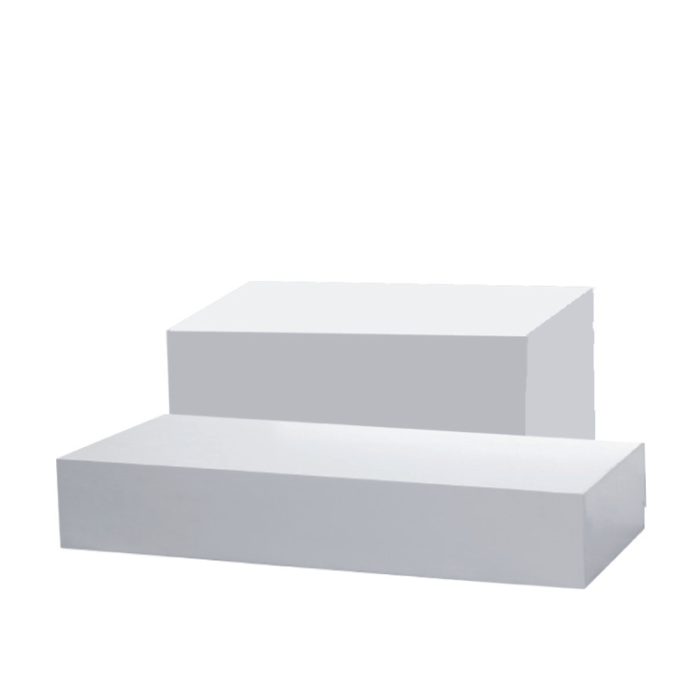 Podie-set för provdockor, set om 2 st, vit. Låga