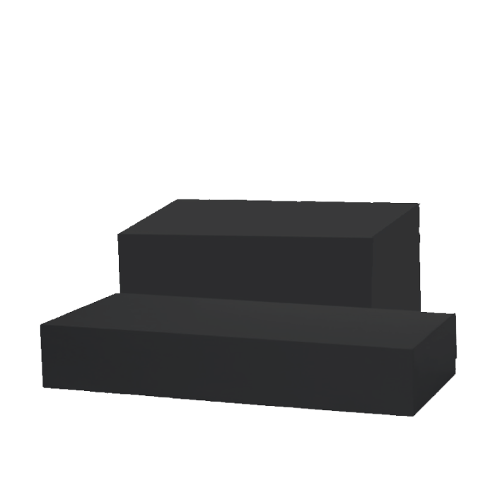 Podie-set för skyltdockor, 2 st., svart. Låga