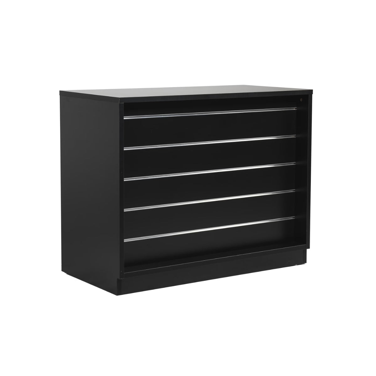 MADS bred butiksdisk, svart. B 120 - rillpanelfront