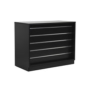 MADS bred butiksdisk, svart. B 120 - rillpanelfront