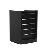 MADS smal butiksdisk, svart B 60 - rillpanelfront