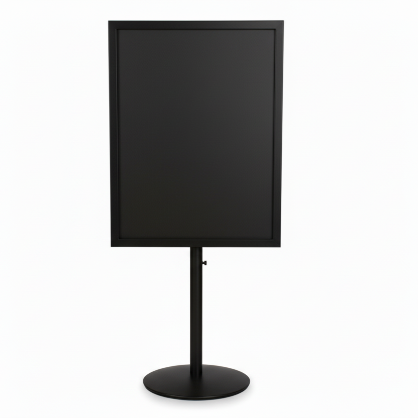 Menykorthållare, A4, svart