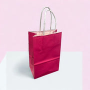 Papperspåse. H 21 cm. Rosa. 50 st.