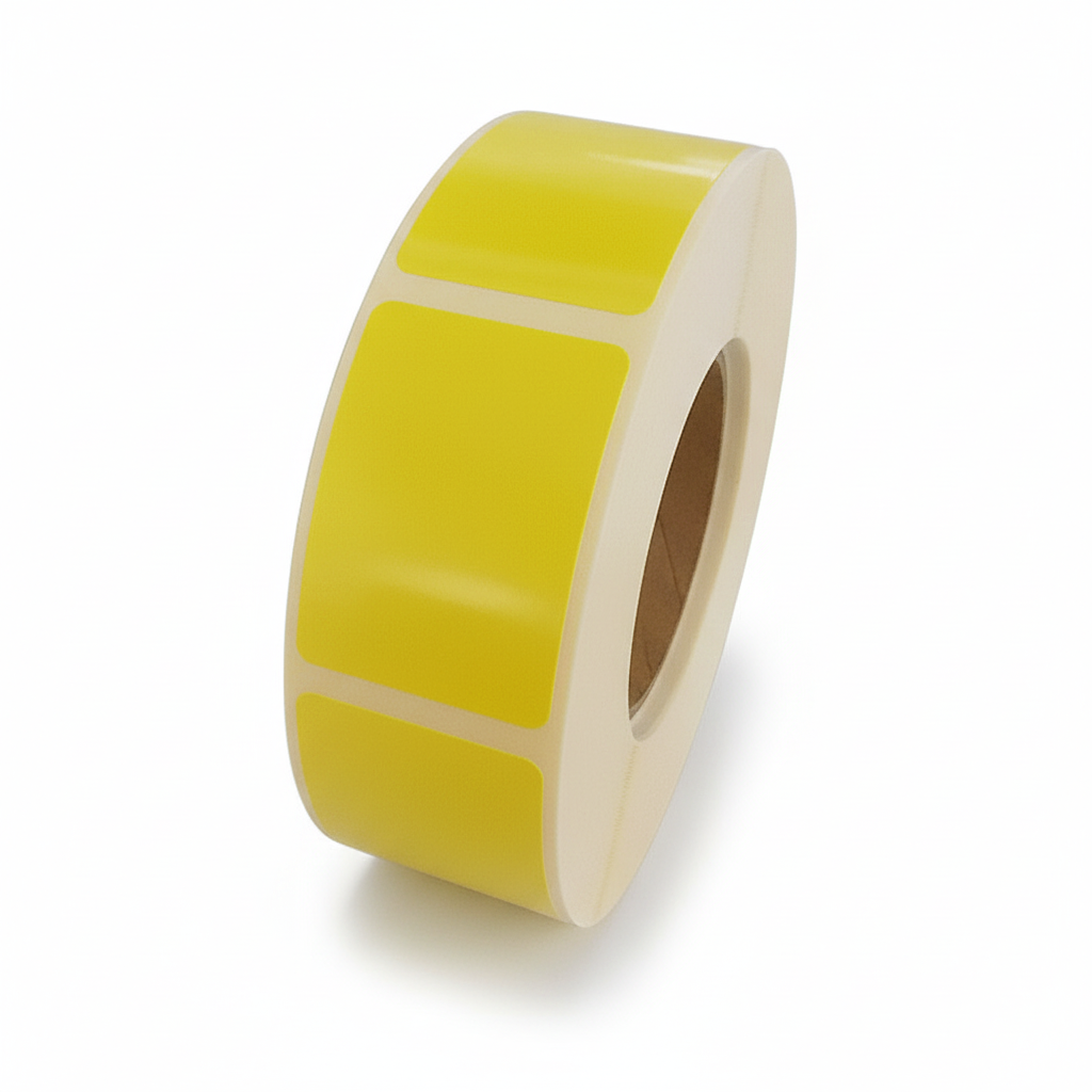 Etiketter - blanka neon gula - 1.000 st.