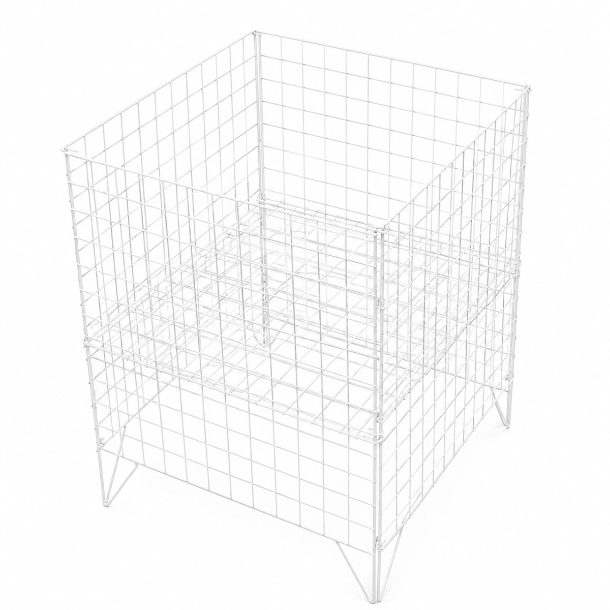 Varukorg - 62 x 62 cm, vit. Nancy light