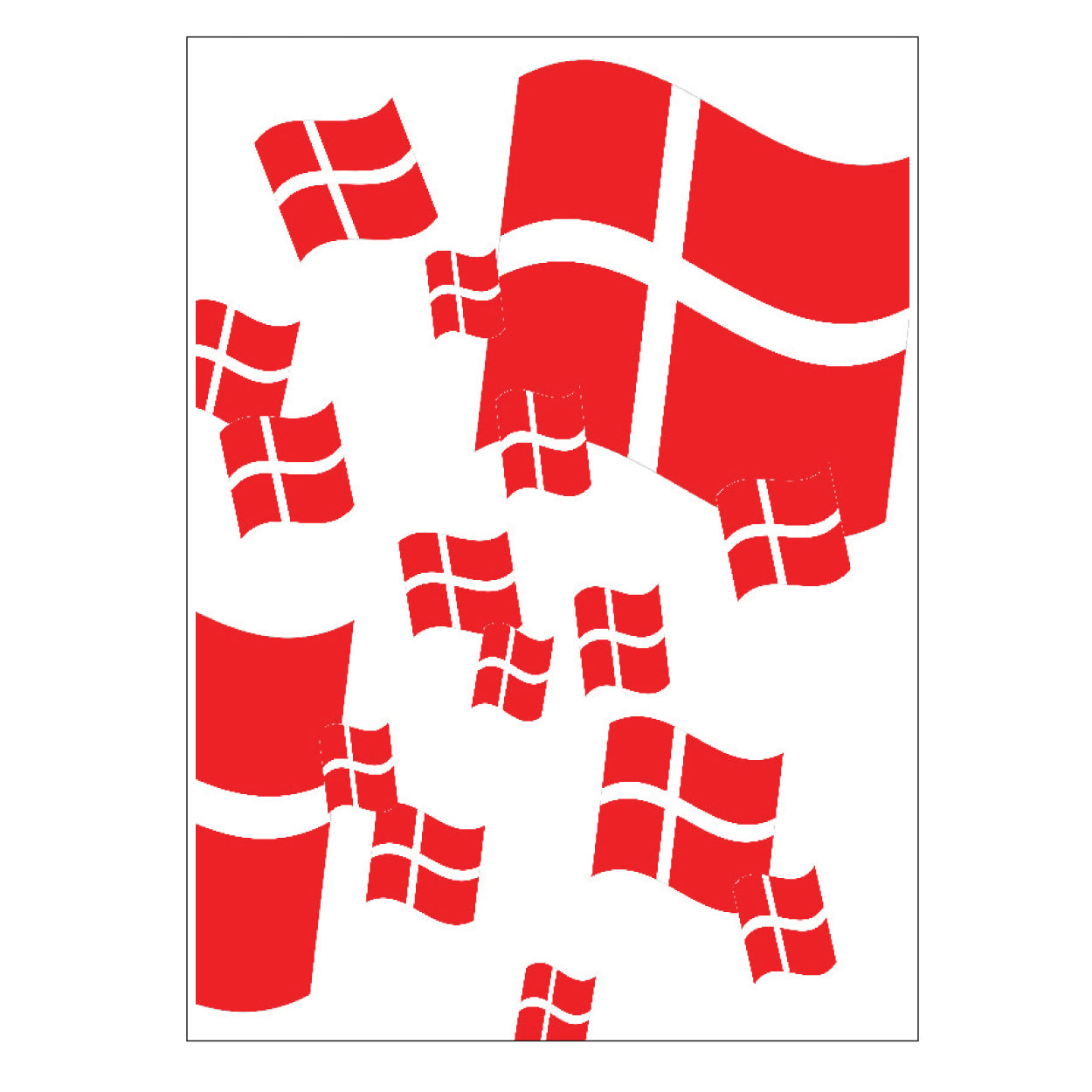 Poster. Dannebrogs flagga, 50 x 70 cm