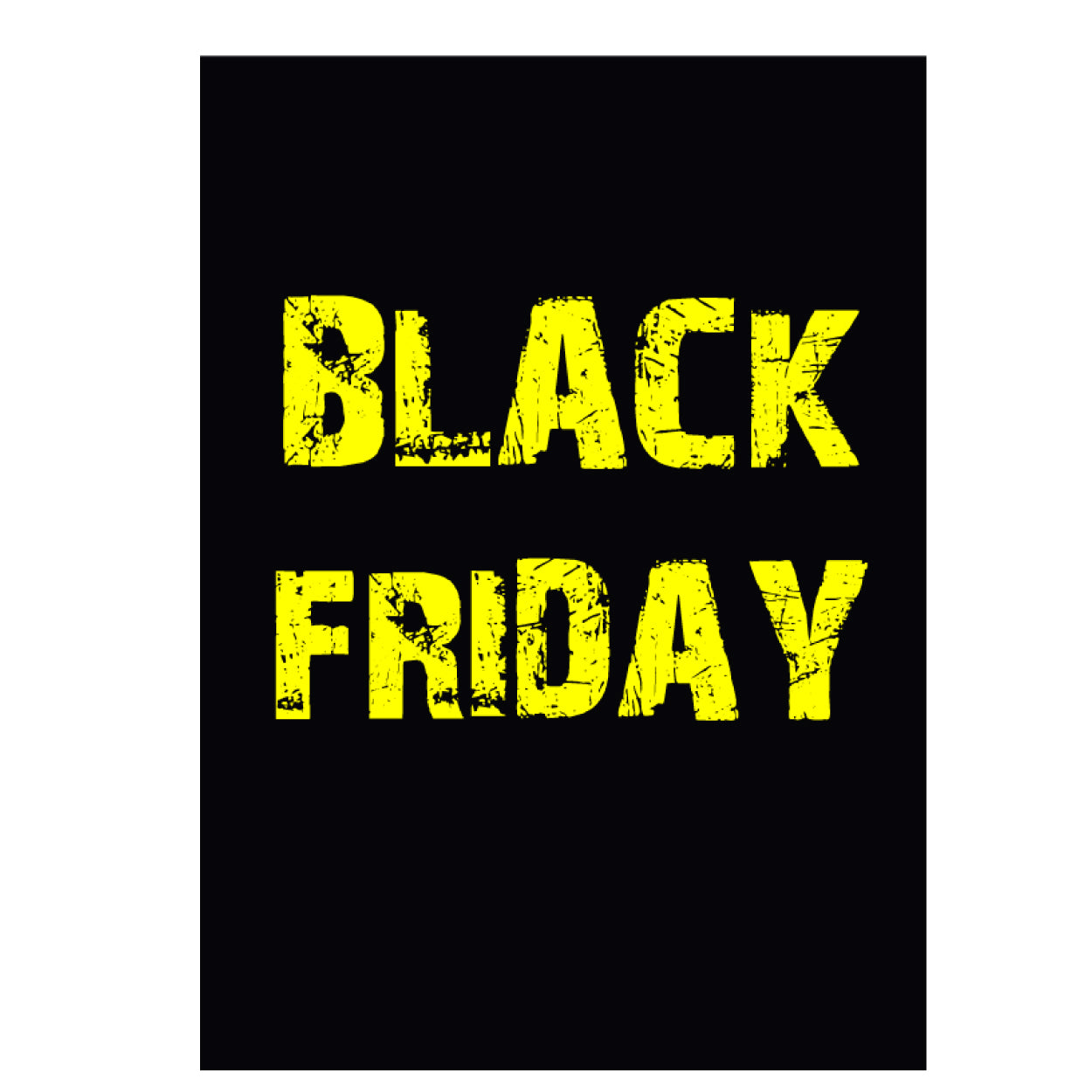 Affisch. Black Friday, svart och gult, 50 x 70 cm