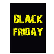 Affisch. Black Friday, svart och gult, 50 x 70 cm