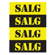 Poster. Utförsäljning, svart och gul, 50 x 70 cm